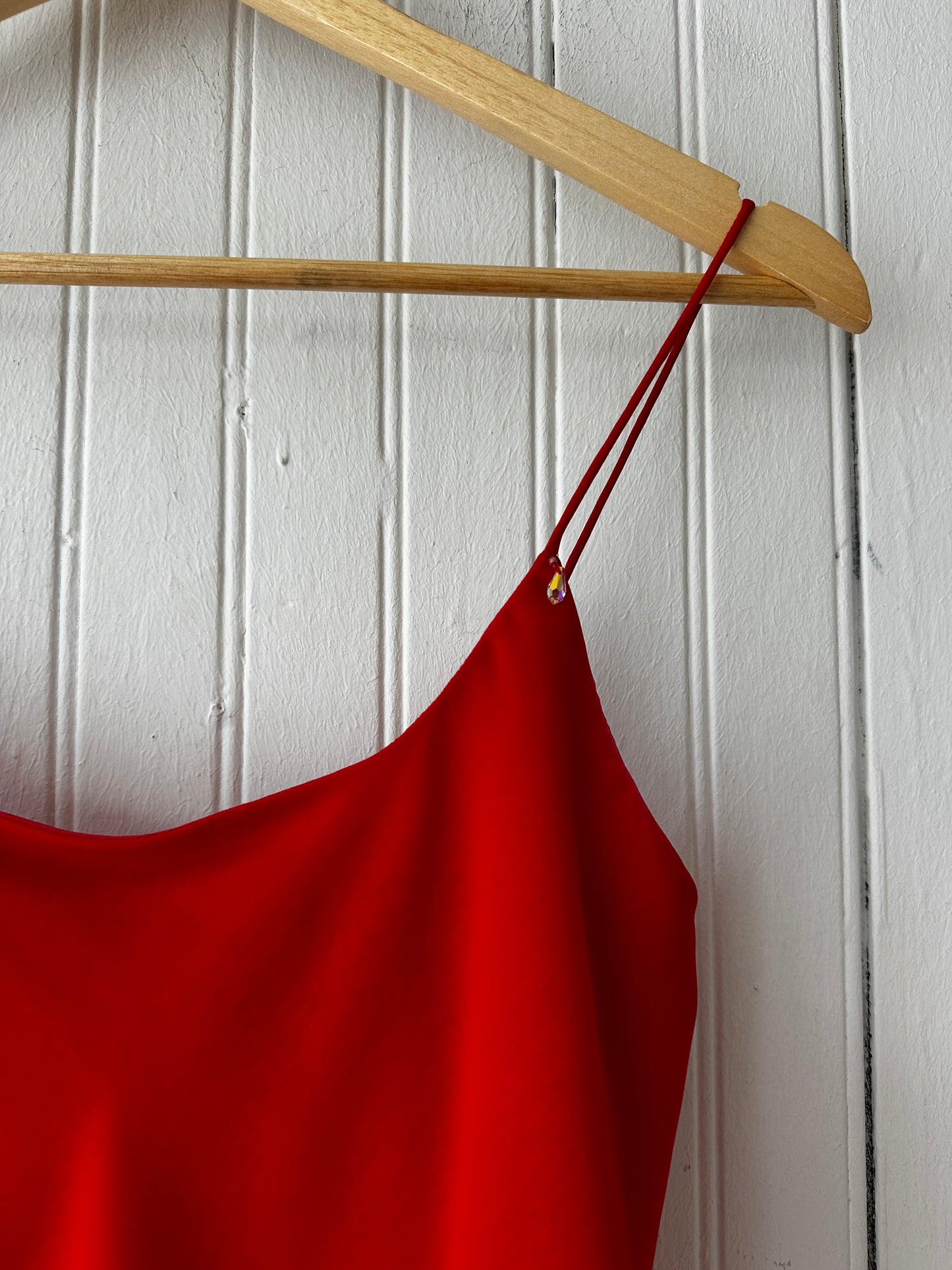 Stunning Red Silk Layered Dress