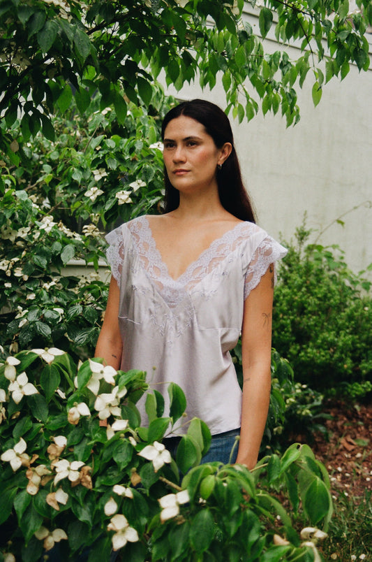 Y2K Moda International Silk and Lace Blouse