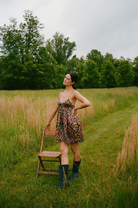 70’s Floral Babydoll Mini Dress